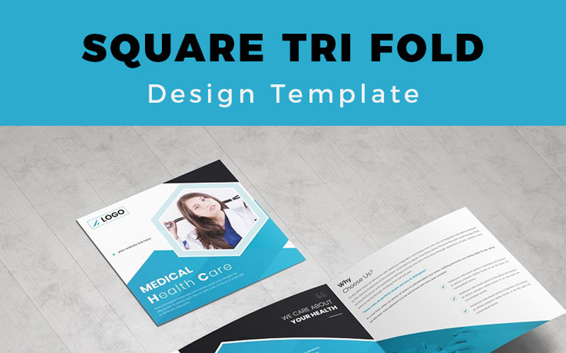 FaxalvenMedical Square Trifold Brochure - шаблон фірмового стилю
