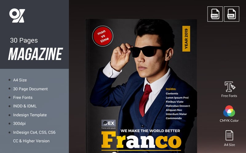 Franco Creative Magazine Design - Corporate Identity Template