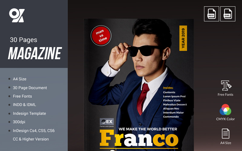 Franco Creative Magazine Design — szablon tożsamości korporacyjnej