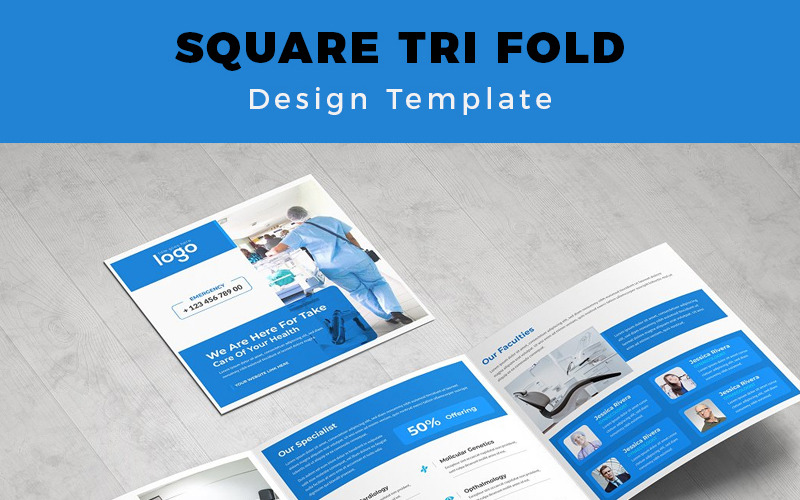 Download Фирменный стиль "Gibson Medical Square Trifold Brochure - Corporate Identity Template" / Gibson Medical Square Trifold Brochure - Corporate Identity Template - Фирменный стиль на тему графика publication layout magazine trifold square template advertisement catalog annual design vector business abstract print corporate leaflet company profile unique medical