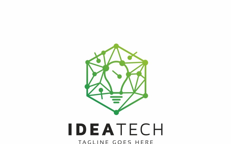 Download Шаблон логотипа "Idea Tech Logo Template" / Idea Tech Logo Template - Шаблон логотипа на тему графика abstract brain bulb business creative creativity cube hexagon hive idea industry internet light logo template mind modern online professional tech
