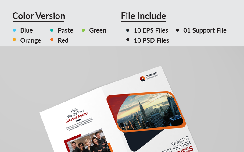 Download Фирменный стиль "NSI Bi-Fold Brochure - Corporate Identity Template" / NSI Bi-Fold Brochure - Corporate Identity Template - Фирменный стиль на тему графика a4 agency bi-fold bifold blue brochure business clean colorful company corporate creative design editable folding indesign key visual leaflet lifestyle