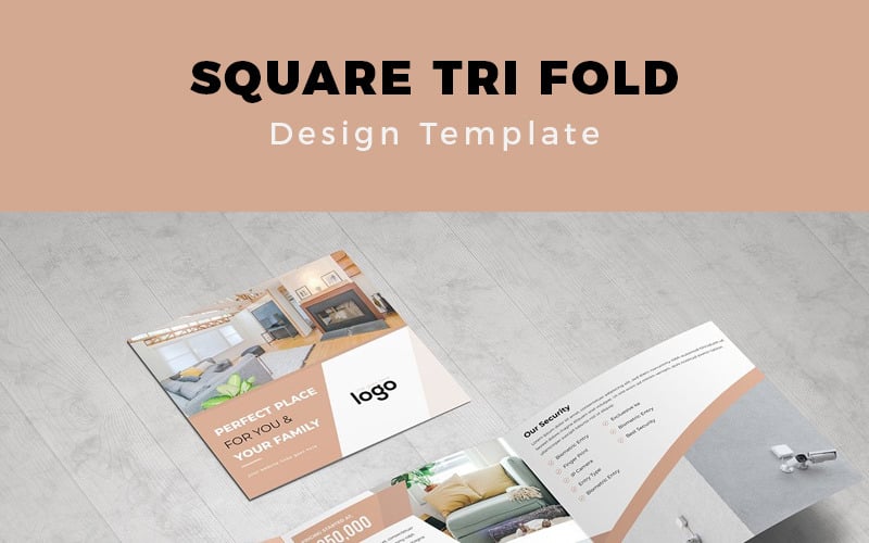 Download Фирменный стиль "Real Estate Square Trifold Brochure - Corporate Identity Template" / Real Estate Square Trifold Brochure - Corporate Identity Template - Фирменный стиль на тему графика publication layout magazine trifold square template advertisement catalog annual design vector business abstract print corporate leaflet company profile unique
