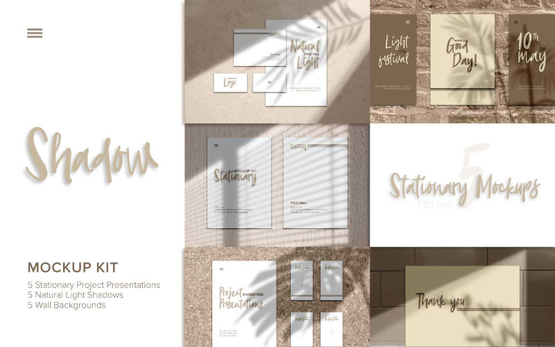 Download Мокап для продукта "Realistic Shadow product mockup" / Realistic Shadow product mockup - Мокап для продукта на тему графика mockup mock up stationary paper poster business card kit bundle scene creator product display print presentation template smart object editable