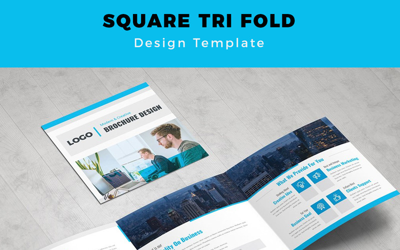 Starelva Creative Square Trifold Brochure - Corporate Identity Template