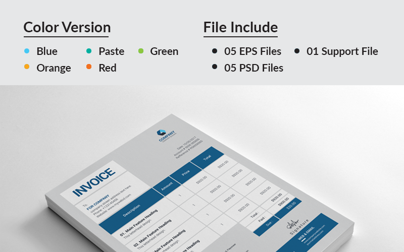 Download Фирменный стиль "ZA Company Invoice - Corporate Identity Template" / ZA Company Invoice - Corporate Identity Template - Фирменный стиль на тему графика a4 agreement artisanhr bill brand brief brochure bundle business proposal clean invoice with letterhead contract corporate creative customizable design elegant