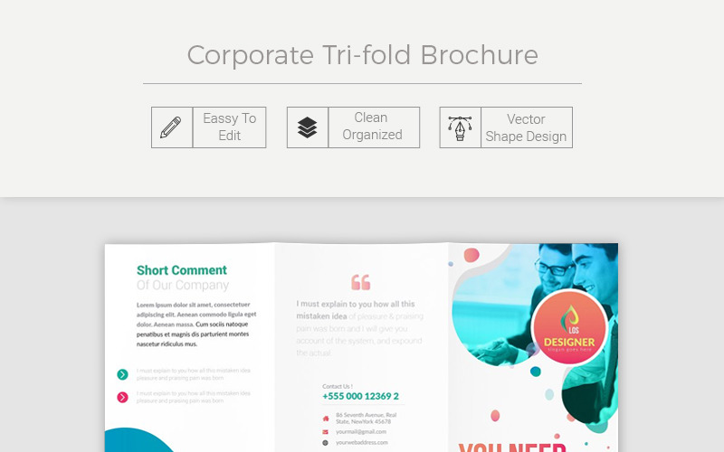 Amambai Creative Tri Fold Brochure - Huisstijlsjabloon
