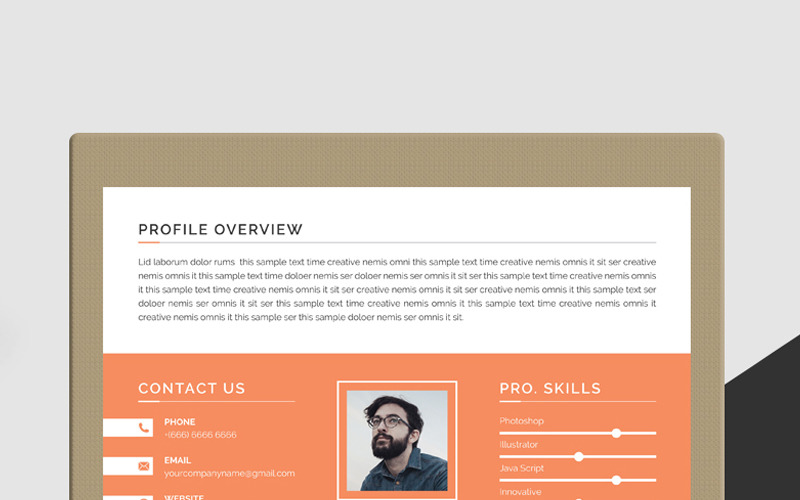 Download Резюме "Bones Deo Resume Template" / Bones Deo Resume Template - Резюме на тему графика resume cv clean creative word infographic modern professional student mac pages manager template bankers doctors job seekers