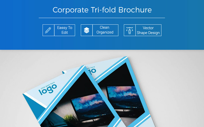 Diabo Tri-Fold broschyr - mall för företagsidentitet