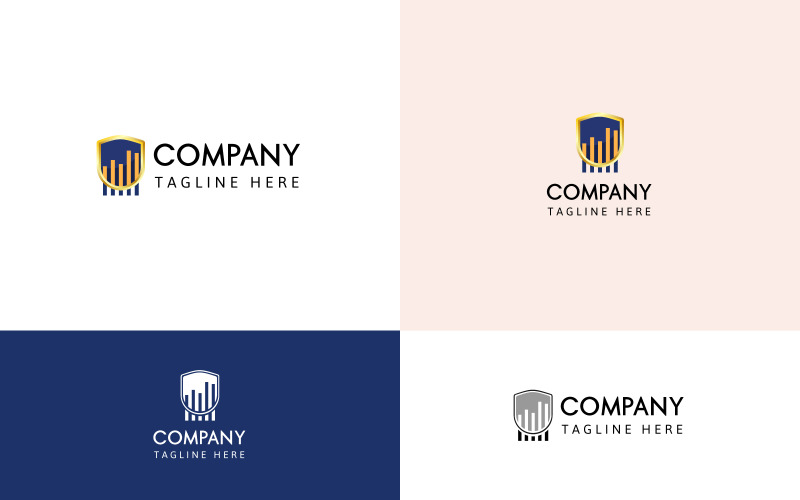 Download Шаблон логотипа "Financial Security Logo Template" / Financial Security Logo Template - Шаблон логотипа на тему графика financial banking security money investment