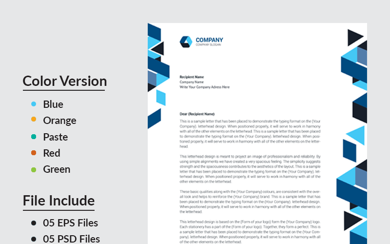 Download Фирменный стиль "IT Company Business Letterhead - Corporate Identity Template" / IT Company Business Letterhead - Corporate Identity Template - Фирменный стиль на тему графика black blue both side design business card letterhead creative flyer graphic green landscape letterhead design logo magazine modern official print