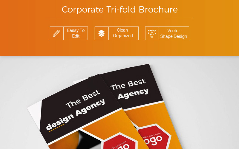 Mirador abstrakte dreifach gefaltete Broschüre - Corporate Identity Template