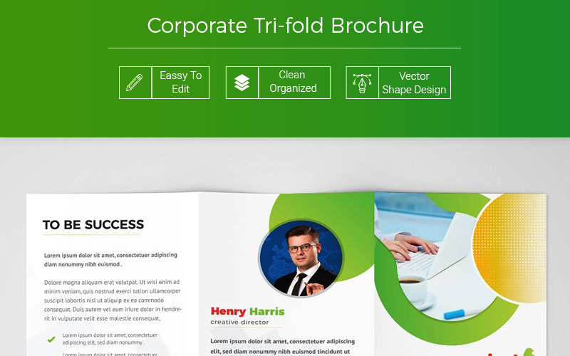 Download Фирменный стиль "Pixel Tri-fold Brochure Design - Corporate Identity Template" / Pixel Tri-fold Brochure Design - Corporate Identity Template - Фирменный стиль на тему графика editable advertising company marketing tri fold brochure organization typography document publication page trifold print abstract business layout corporate design template