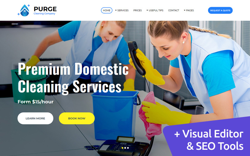 клининговая компания moto cms 3 шаблон