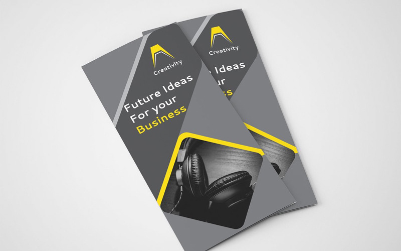 Download Фирменный стиль "Tuota Yellow & Black Tri-Fold brochure - Corporate Identity Template" / Tuota Yellow & Black Tri-Fold brochure - Corporate Identity Template - Фирменный стиль на тему графика editable advertising company marketing tri fold brochure organization typography document publication page trifold print abstract business layout corporate design template
