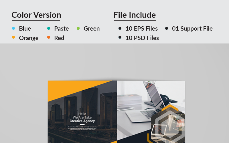 Download Фирменный стиль "BBDL Bi-Fold Brochure - Corporate Identity Template" / BBDL Bi-Fold Brochure - Corporate Identity Template - Фирменный стиль на тему графика a4 agency bi-fold bifold blue brochure business clean colorful company corporate creative design editable folding indesign key visual leaflet lifestyle