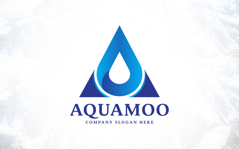 Création de logo lettre A goutte d'eau