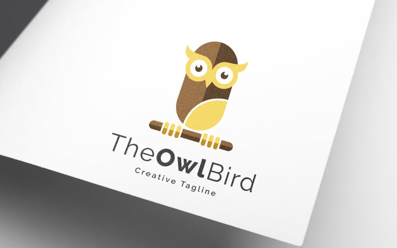 Design criativo do logotipo do pássaro da coruja
