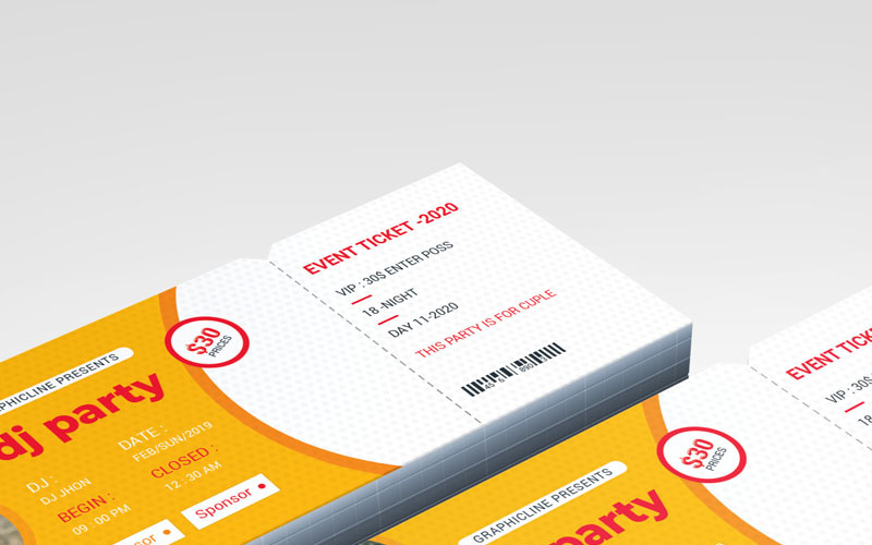 Download Фирменный стиль "Event Party Ticket - Corporate Identity Template" / Event Party Ticket - Corporate Identity Template - Фирменный стиль на тему графика flyer corporate corporate creative flyer travel business card card liflet computer internet stationery id kit blue hi-quality official symple green