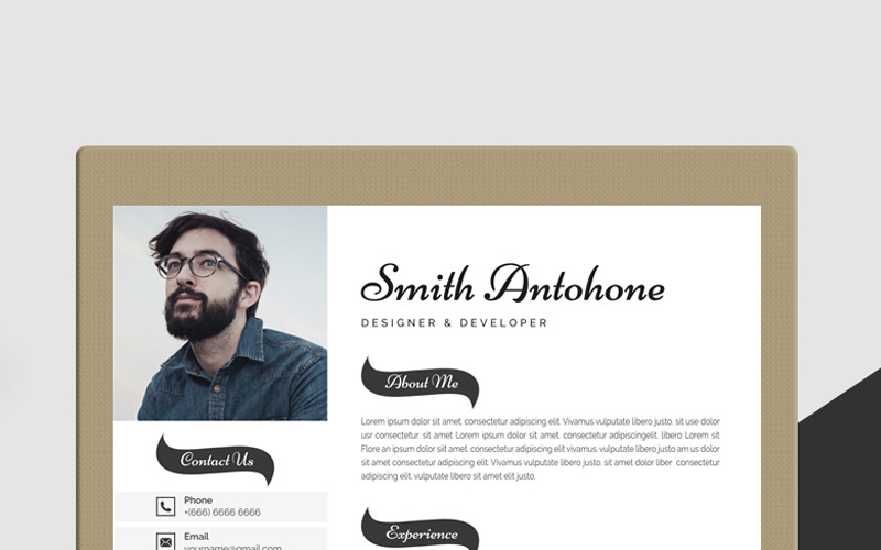 Download Резюме "Smith Antohone Word Resume Template" / Smith Antohone Word Resume Template - Резюме на тему графика resume cv clean creative word infographic modern professional student mac pages manager template bankers doctors job seekers
