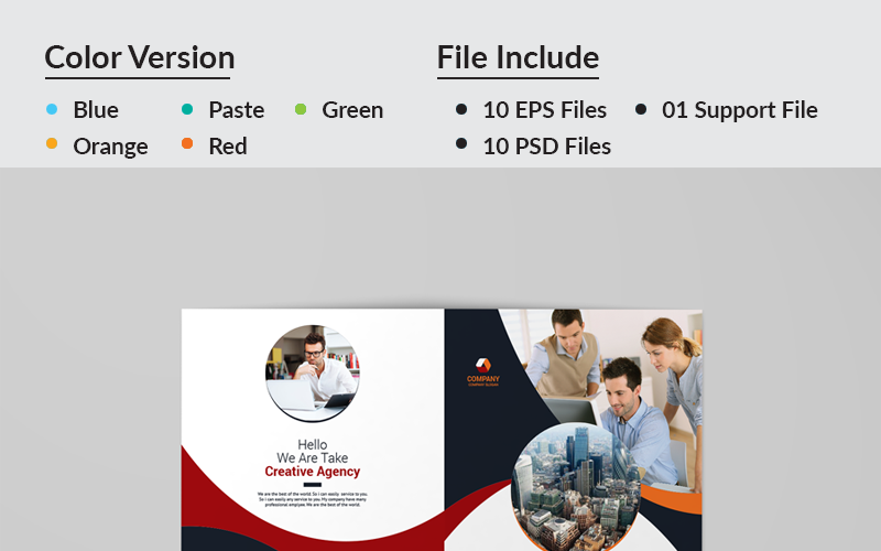 Download Фирменный стиль "Zahid Bi-Fold Brochure - Corporate Identity Template" / Zahid Bi-Fold Brochure - Corporate Identity Template - Фирменный стиль на тему графика a4 agency bi-fold bifold blue brochure business clean colorful company corporate creative design editable folding indesign key visual leaflet lifestyle