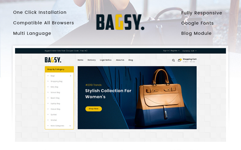 дорожная сумка магазин prestashop тема
