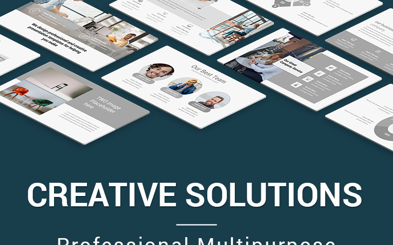 Creative Solutions PowerPoint Template - TemplateMonster