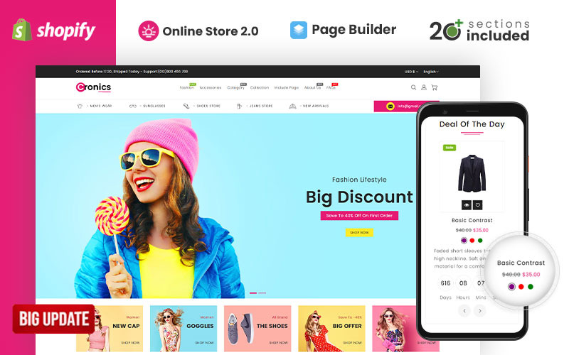 Cronics Multipurpose Store Shopify-thema