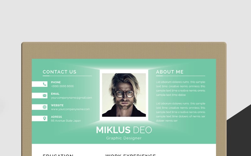 Download Резюме "Miklus Deo Word Resume Template" / Miklus Deo Word Resume Template - Резюме на тему графика resume cv clean creative word infographic modern professional student mac pages manager template bankers doctors job seekers