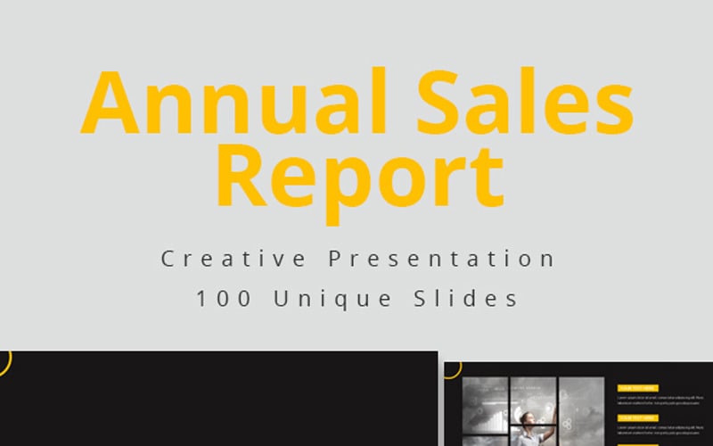 Annual Sales Report PowerPoint template