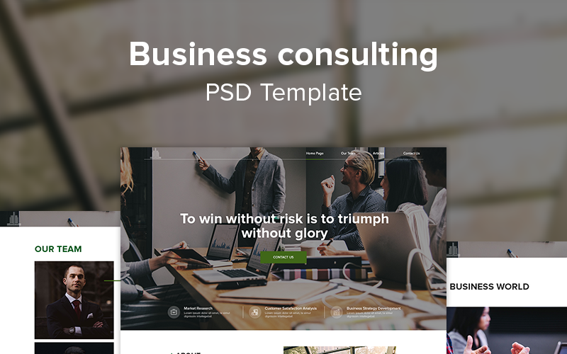 Business consulting PSD Template