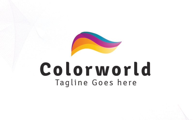Download Шаблон логотипа "Colorworld Logo Template" / Colorworld Logo Template - Шаблон логотипа на тему графика abstract agency color colorful communication connect creative design develop energy host internet line market media modern multimedia music network people
