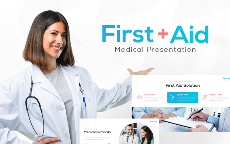 Eerste hulp medische presentatie PowerPoint-sjabloon