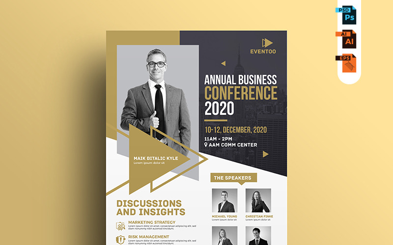 Event / Conference Flyer - mall för företagsidentitet