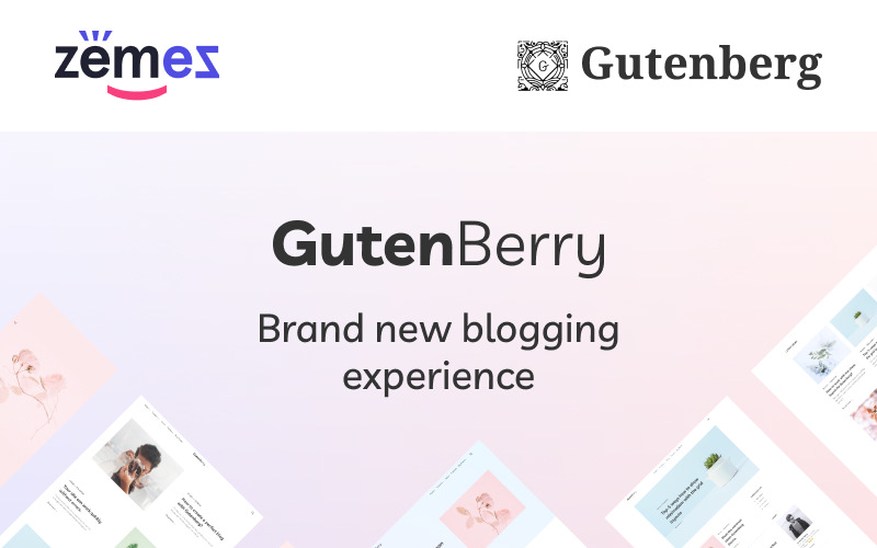 Gutenberry - Tema WordPress per blog pulito basato su Gutenberg