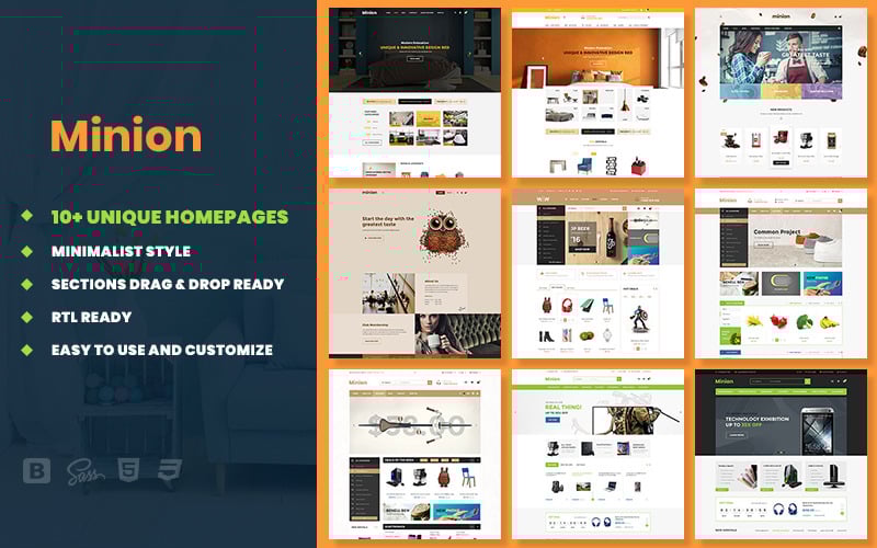 магазин отзывчивая тема shopify