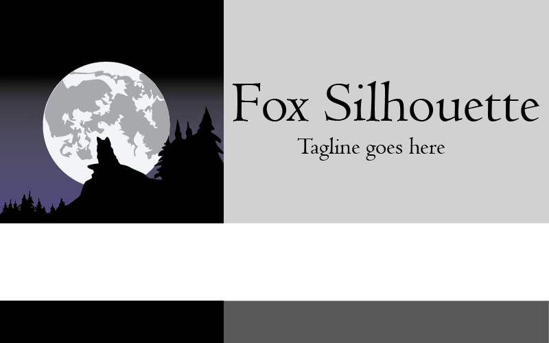 Download Шаблон логотипа "Fox Silhouette Logo Template" / Fox Silhouette Logo Template - Шаблон логотипа на тему графика fox silhouette logo template light bright moon moonlight
