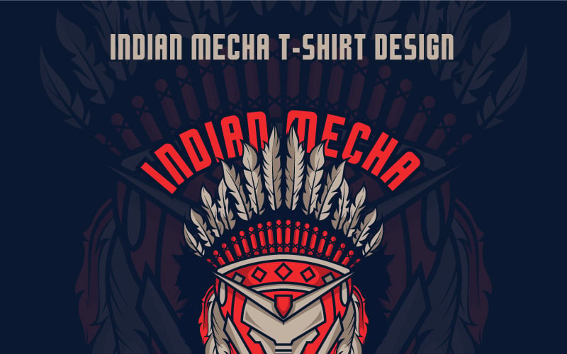 Indisches Mecha Design - T-Shirt Design