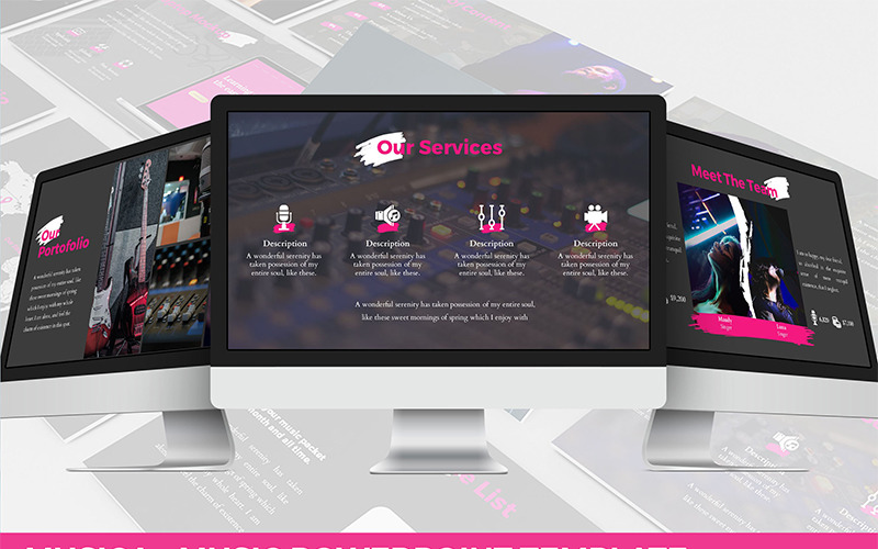 Musica Entertainment PowerPoint Template TemplateMonster