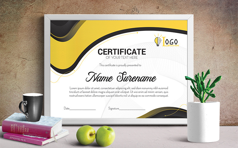 Download Шаблон сертификата "Artistgraph Certificate Template" / Artistgraph Certificate Template - Шаблон сертификата на тему графика certificate design award diploma completion appreciation acknowledge achievement security vintage luxury elegant elegance eyelash hair nail extension a4 size letter