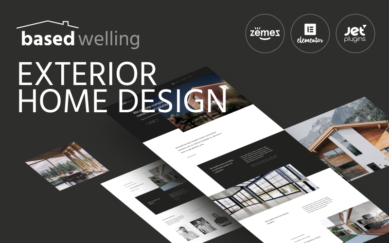 BasedWelling - Herkes için Dış Ev tasarımı web sitesi WordPress Teması