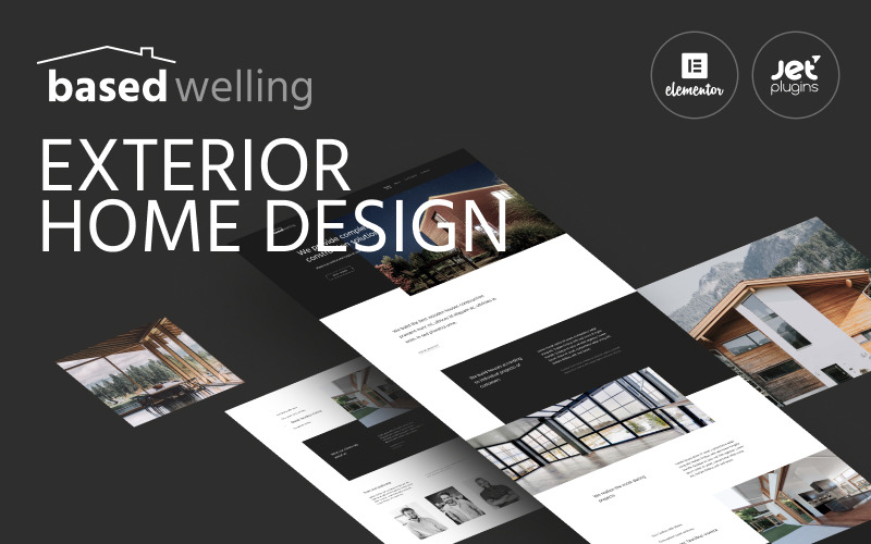 BasedWelling - Sitio web de diseño de exteriores para el hogar para todos Tema WordPress
