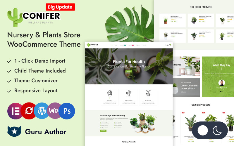 Conifer - Tuinplantenwinkel Elementor WooCommerce Responsive Theme