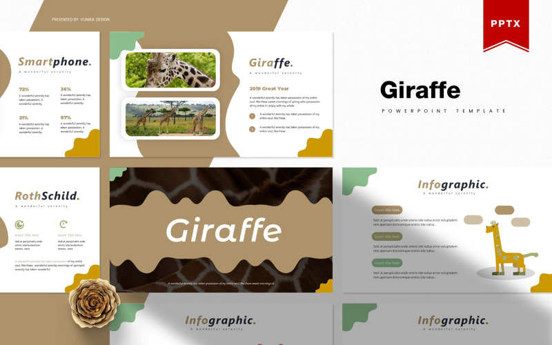zürafa | PowerPoint şablonu