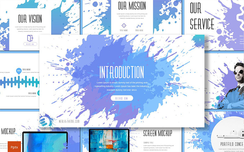 Nebla PowerPoint-sjabloon