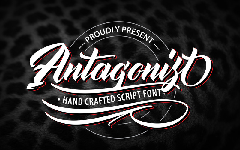 Antagonis | Handgemaakt cursief lettertype
