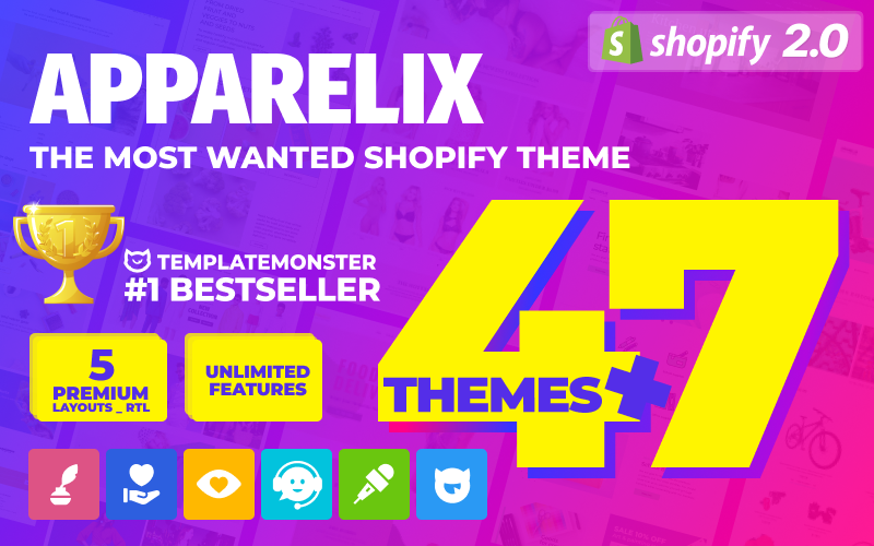 Apparelix - Чиста багатоцільова тема Shopify