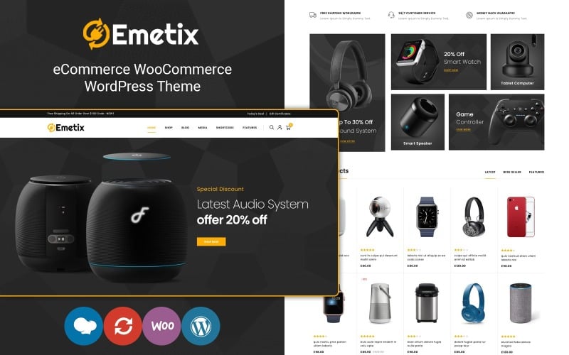 Emetix - Тема цифрового магазину WooCommerce