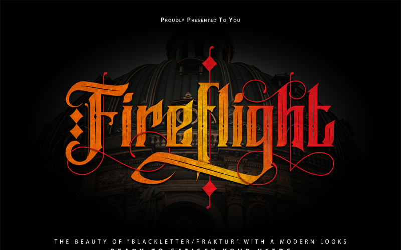 FireFlight | Fonte Moderna Blackletter