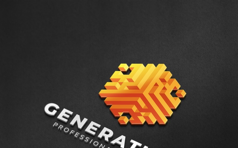 Download Шаблон логотипа "Generation 3D Logo Template" / Generation 3D Logo Template - Шаблон логотипа на тему графика alphabet app branding business creative cube design digital ecommerce elevate graphic hexa hexagon icon initial internet letter logo m media